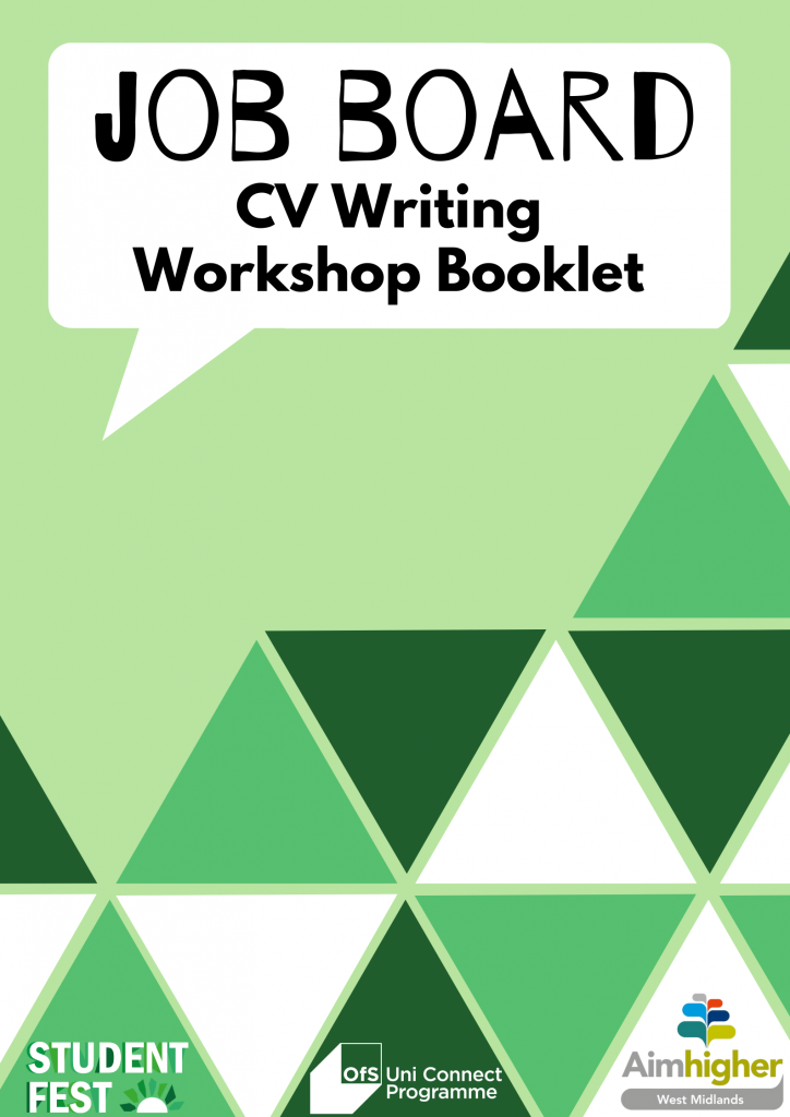 This is a preview of page one of the 'CV Writing Workshop Booklet' Click the link below to download the document. 