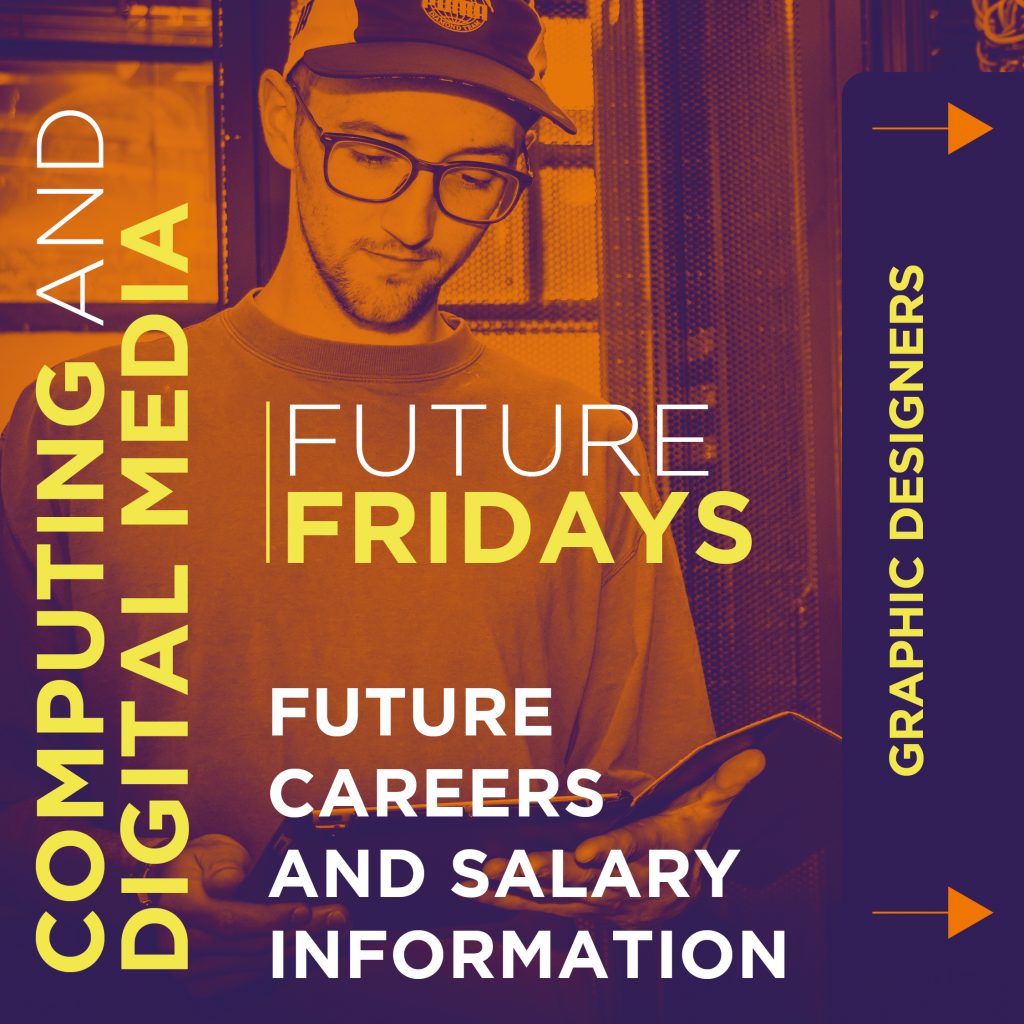 This is the cover page from Heart of Worcestershire's 'Future Fridays'. It reads: Computing and Digital Media. Future Fridays. Future Careers and Salary Information. Graphic Designers'. Click the download link below to view the full pdf.