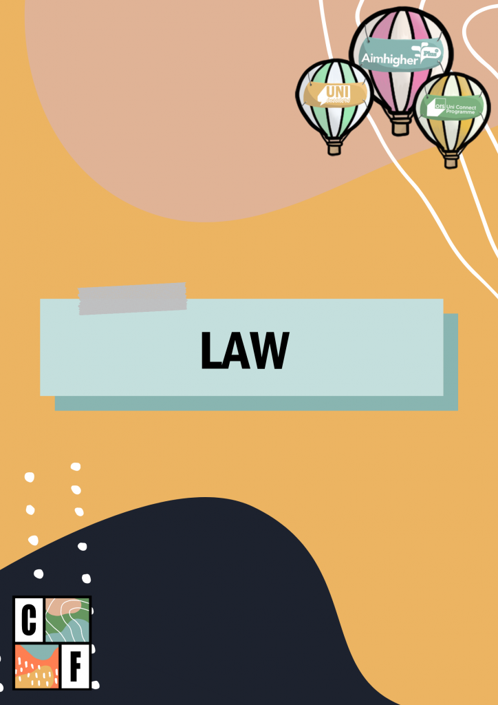 This is the 'Careers in Law' cover page of the pdf. Click below to download.