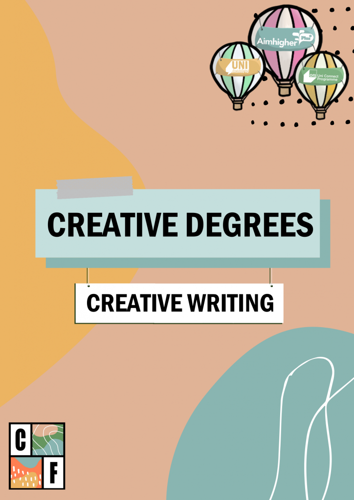 This is an image of the cover page for the Creative Writing degree document. There is a downloadable version below. 