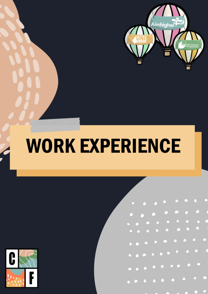 This is an image of the cover page for the Work Experience PDF. You can download the PDF below. 